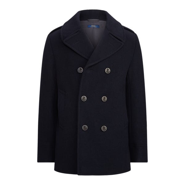 Polo Wool-Blend Melton Peacoat 