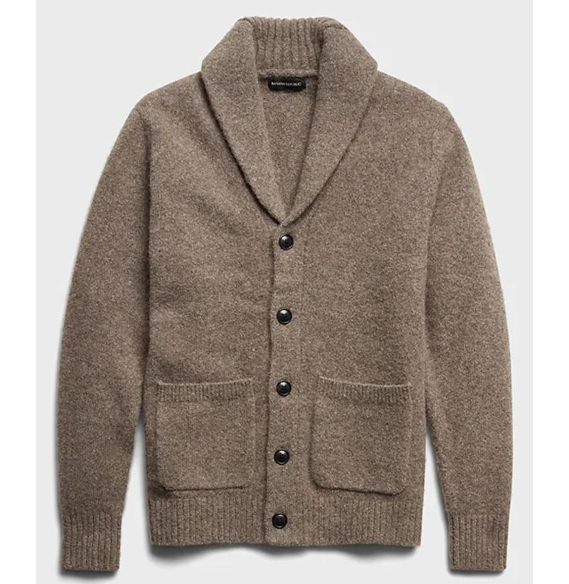 cashmere shawl collar cardigan mens