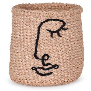 Embroidered Face Basket Embroidered Face Basket
