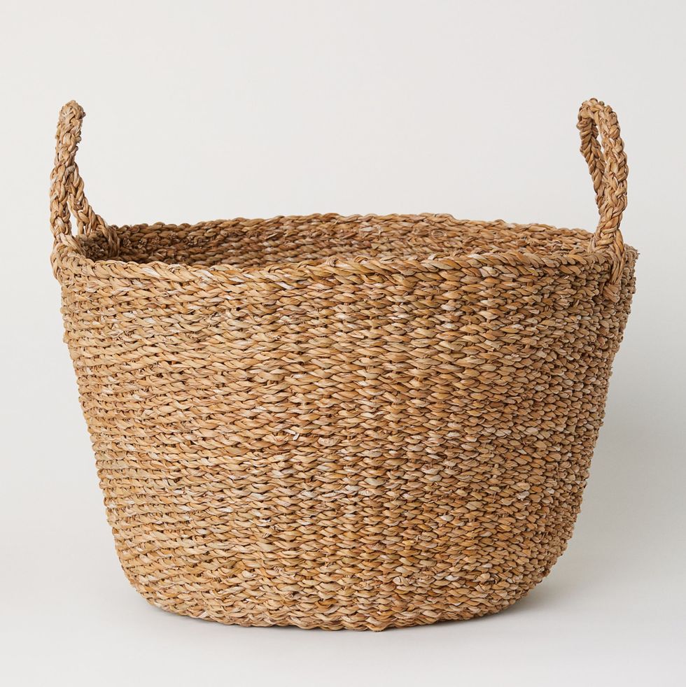 Large braided storage basket