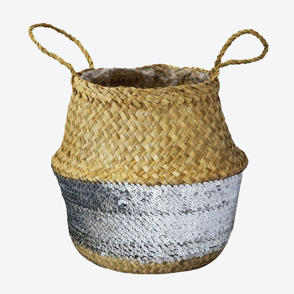 Sequin lined basket
