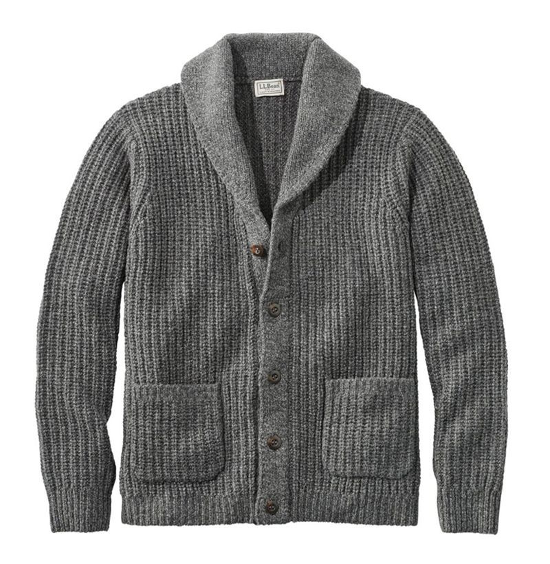 Mens black shawl collar cardigan clearance sweater