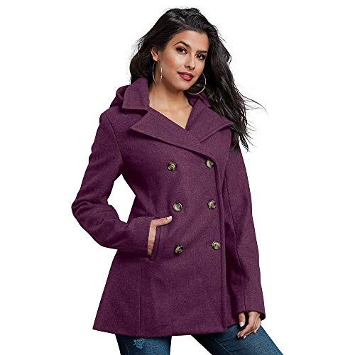 Plum peacoat outlet