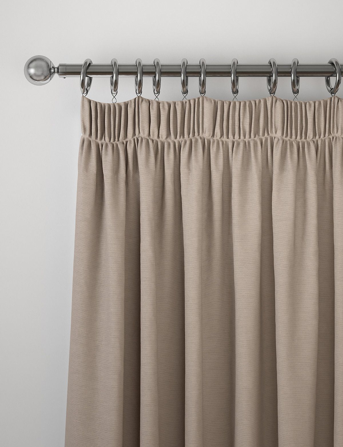 Tegola Curtains Fully Lined Ready Made 3” Pencil Pleat or Curtain Pair 3 Colours
