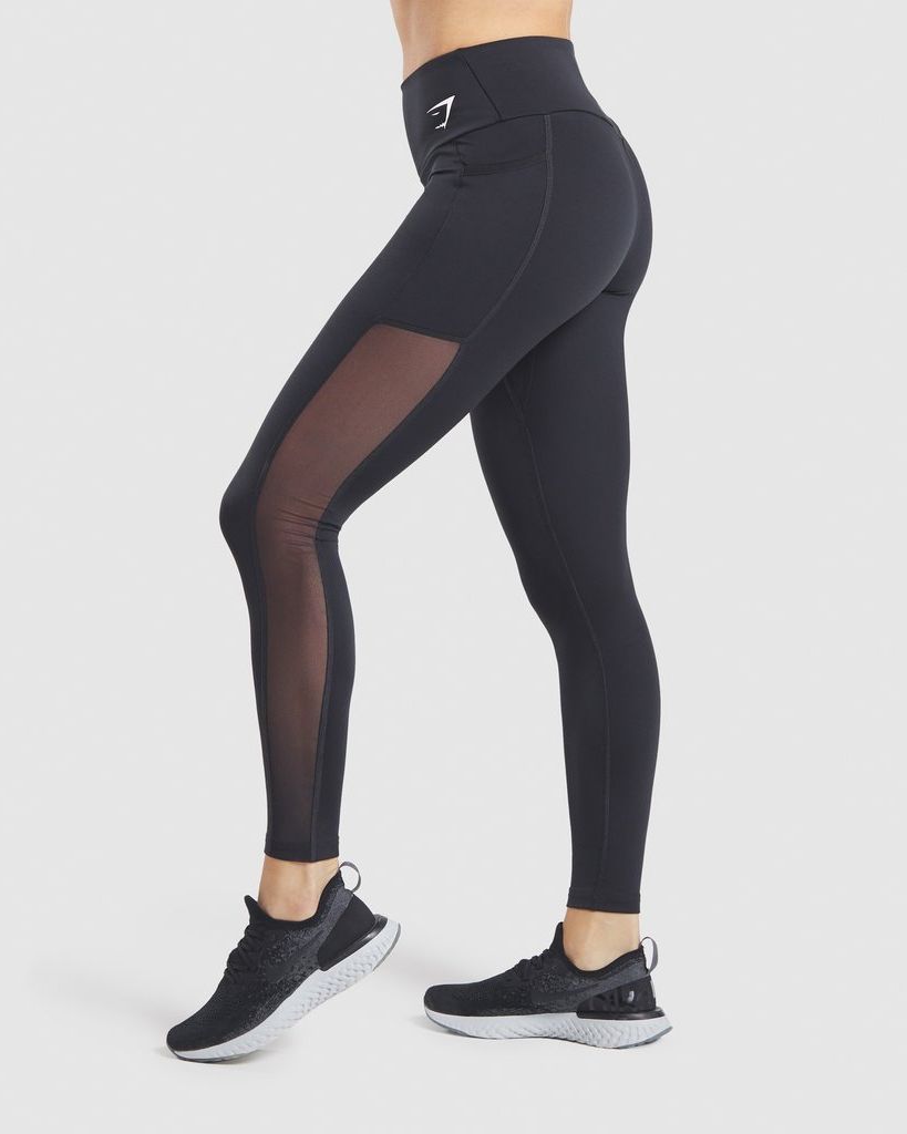 The Dot Lace Mesh Gym Leggings in Black – The Gym Wear Boutique