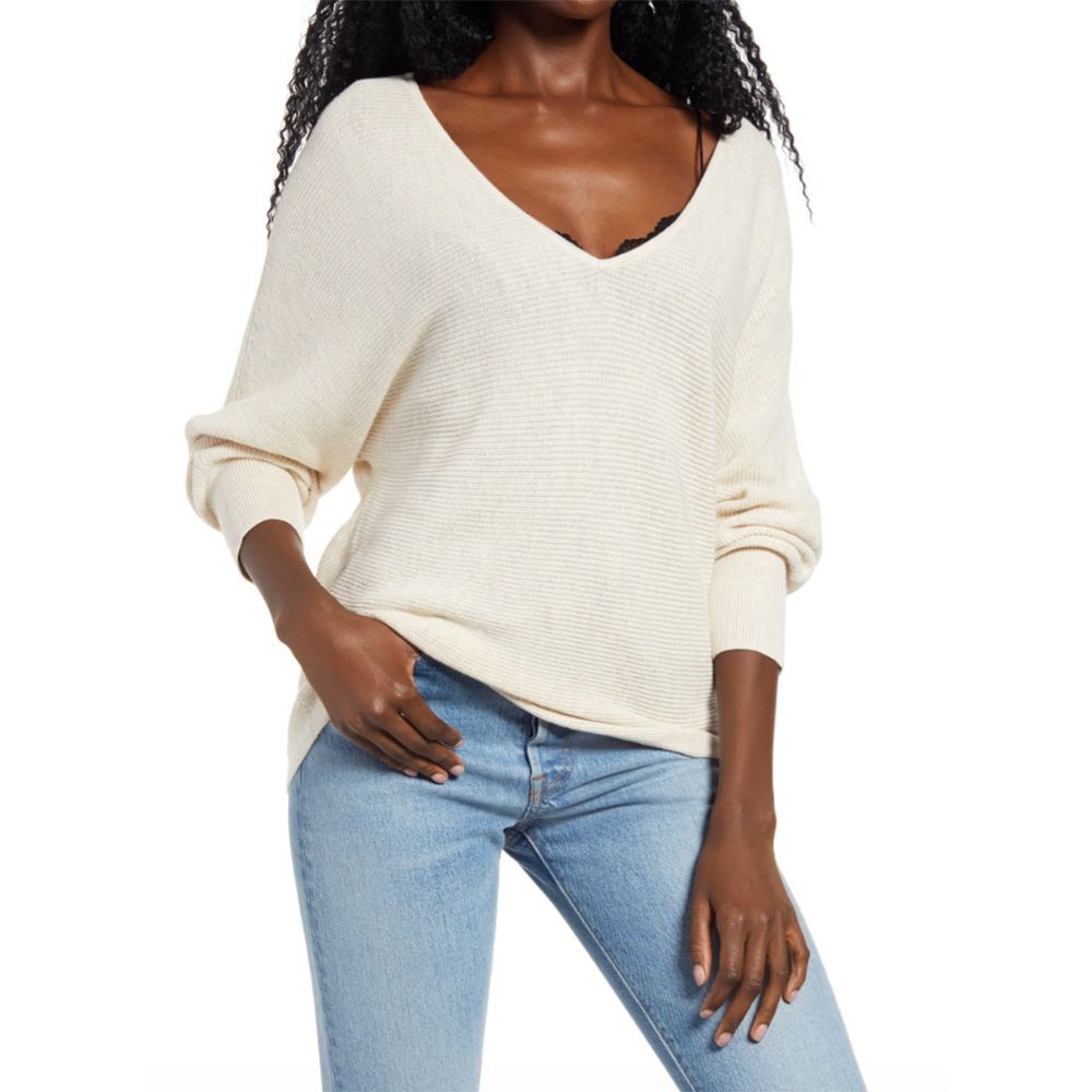 Leith cozy mock outlet neck sweater