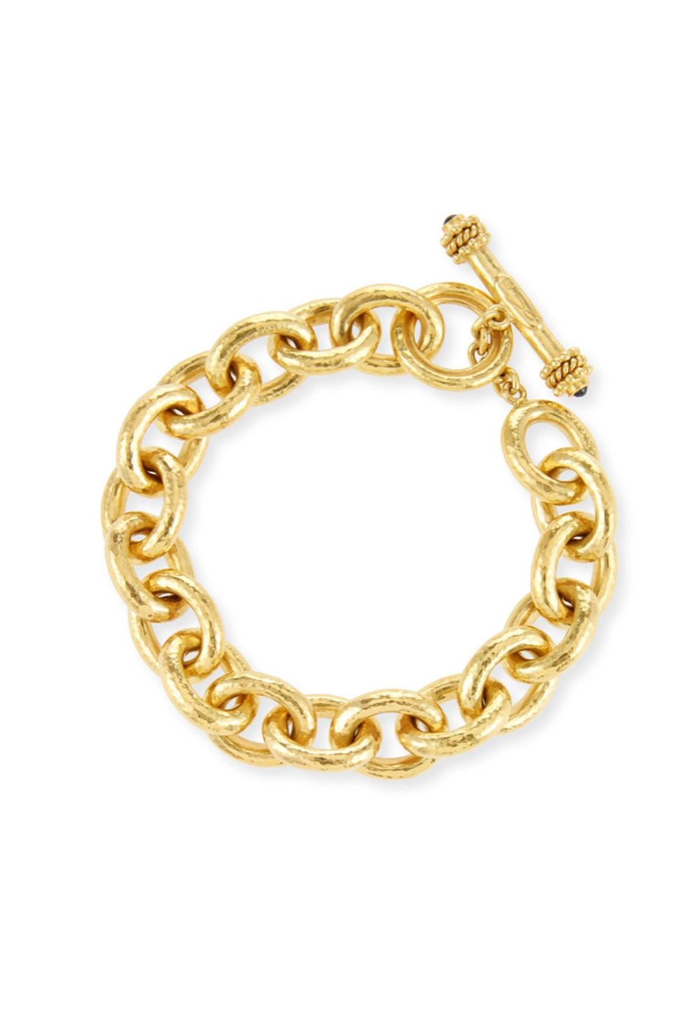 Heavy Oval Link 19k Gold Bracelet