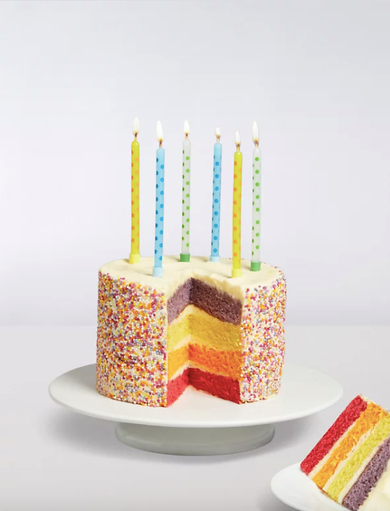 Rainbow Birthday Cake with Candles Gift (Delivery from 26th January 2021)