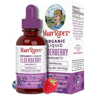 Organic Elderberry Syrup, Blueberry and Raspberry Flavor
