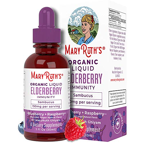 Organic Elderberry Syrup, Blueberry and Raspberry Flavor