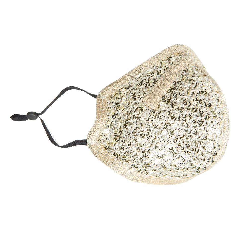 Sequin Tweed Adult Contoured Face Mask