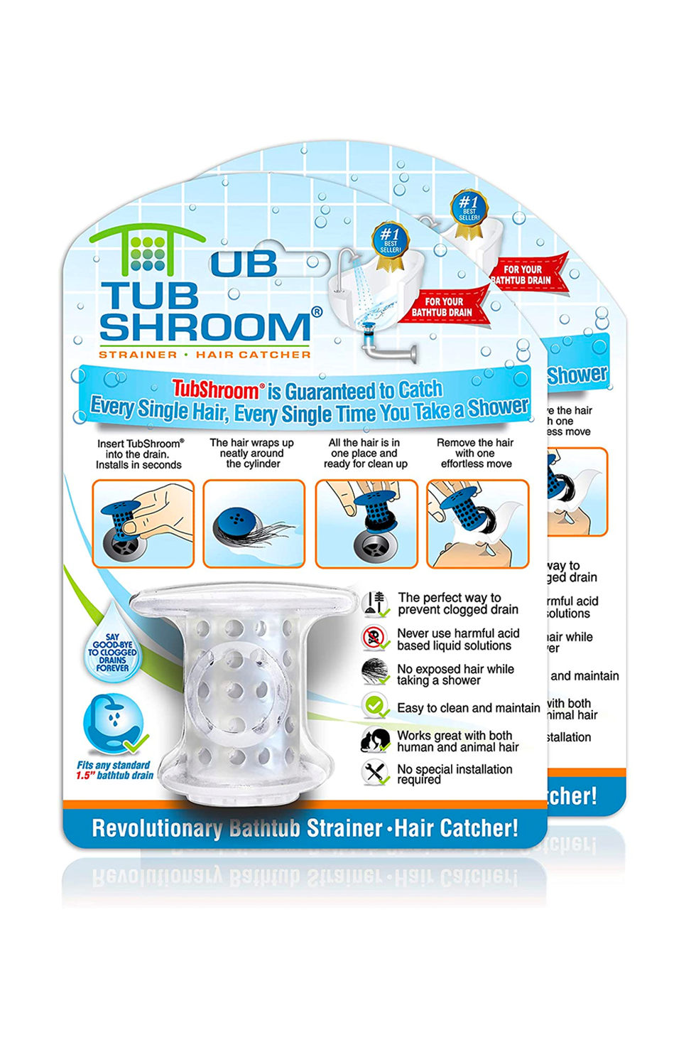TubShroom Revolutionary Tub Drain Protector