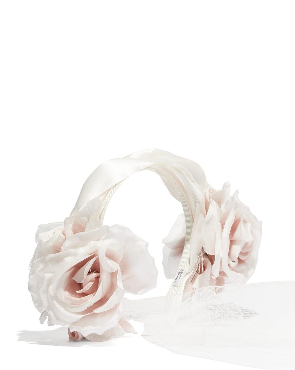 #444 True Love Satin-Flower Grosgrain Headband