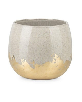 Grey & Gold Foiled Base Plant Pot Extra Large