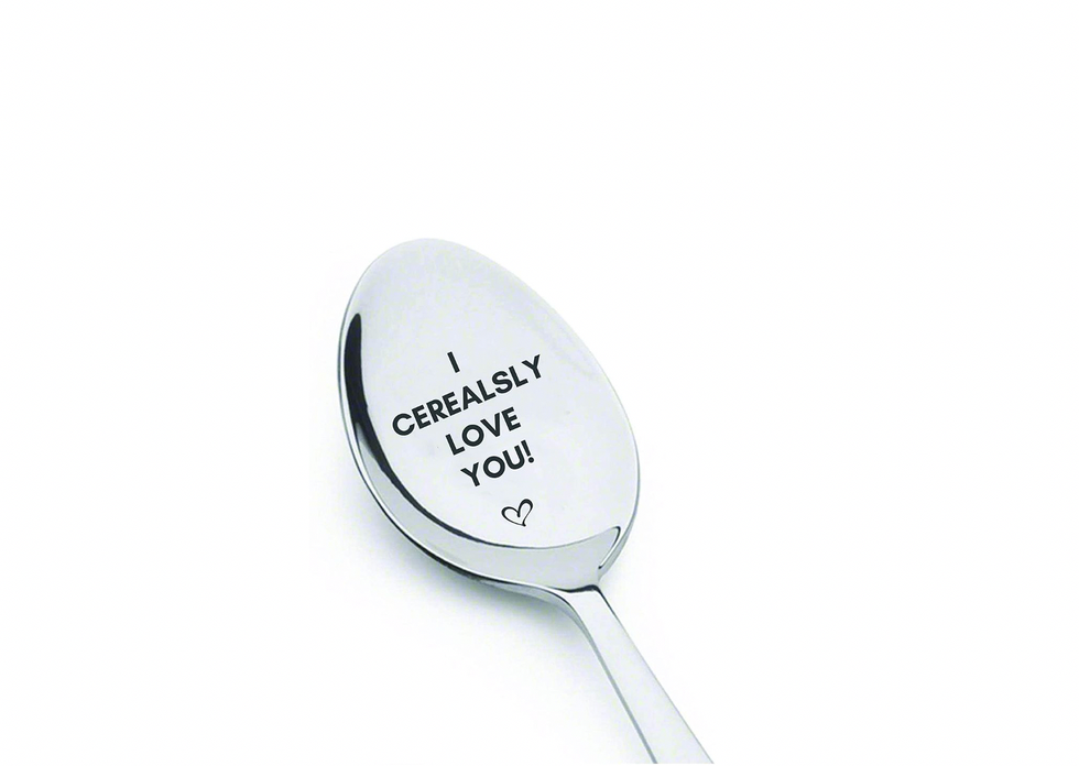 Engraved Stainless Steel Cereal Spoon 
