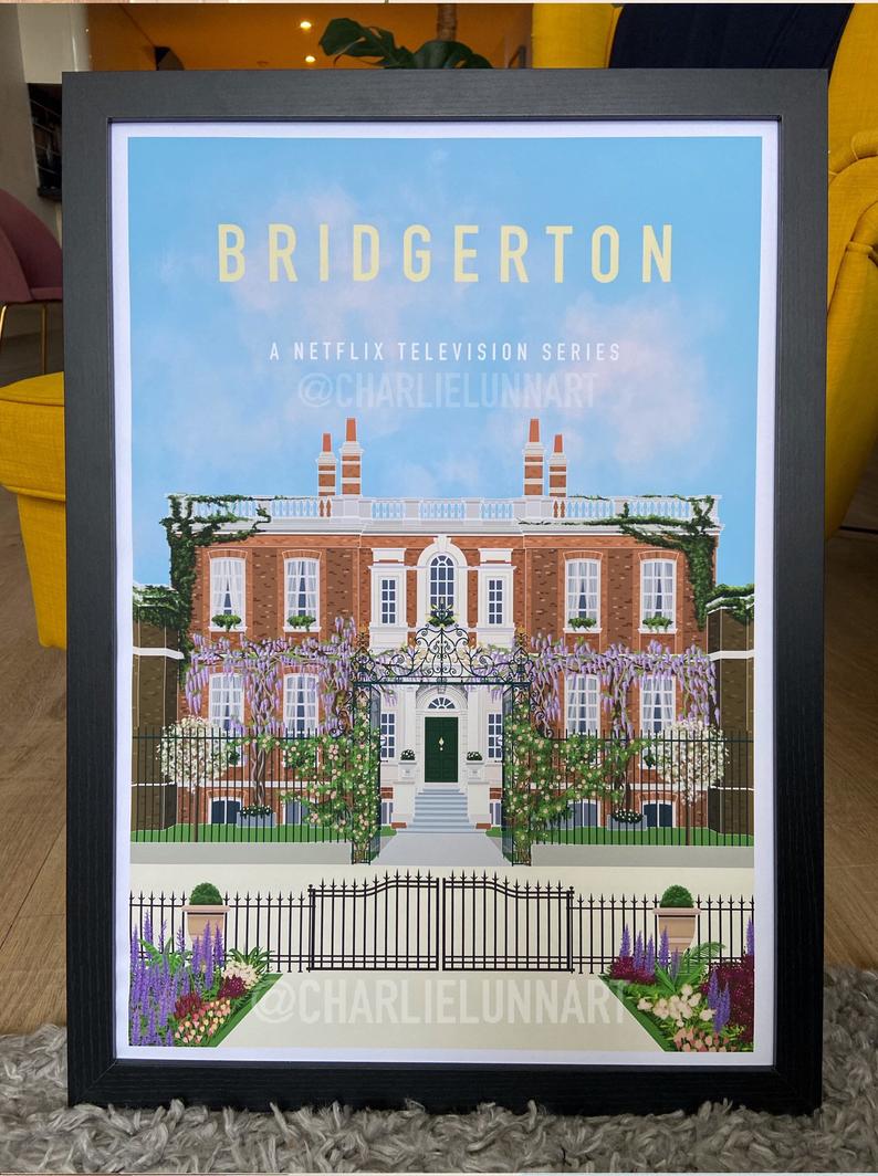 Bridgerton inspired Digital Art Print Poster