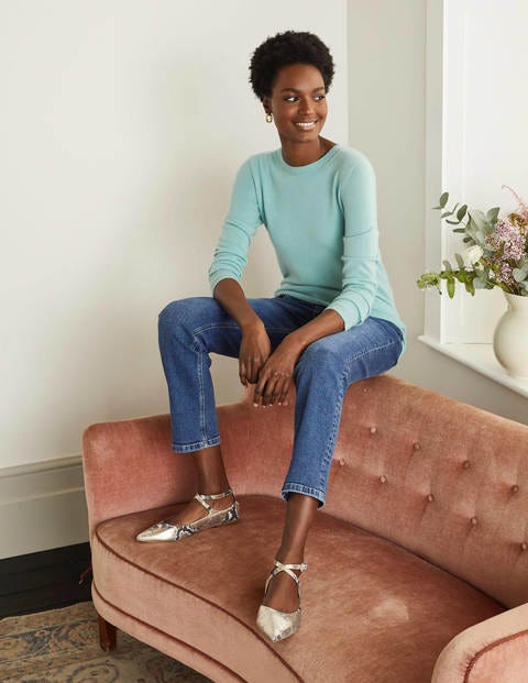 Cashmere Crew Neck Jumper - Apple Mint, £110