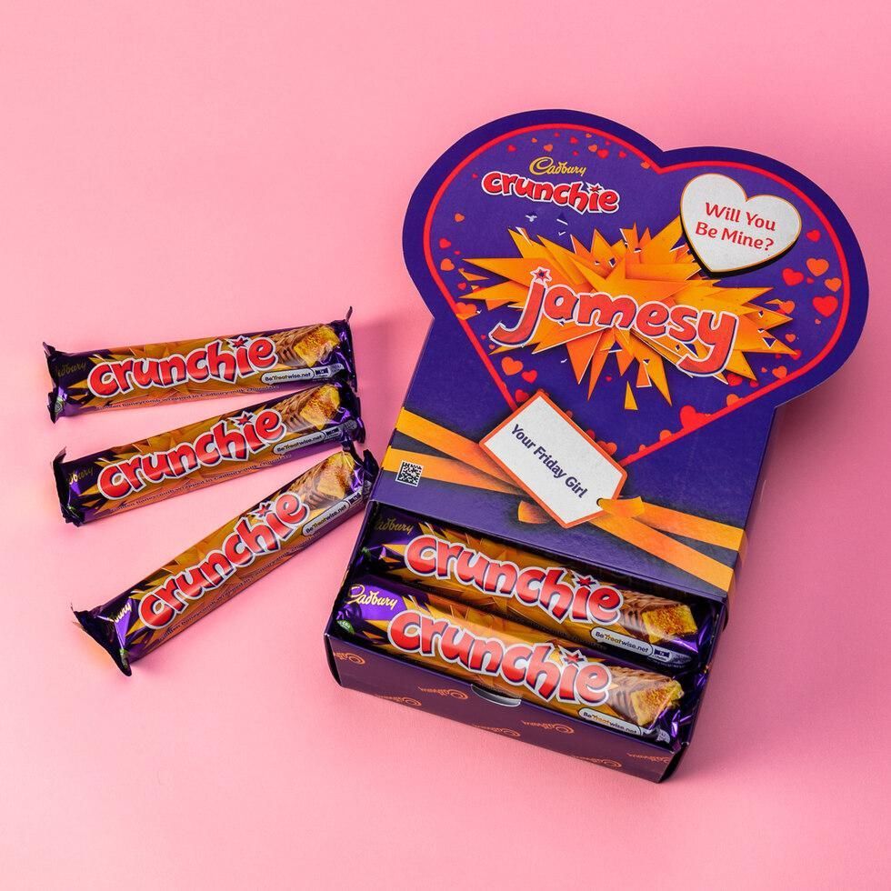 Personalised Cadbury Crunchie Valentines Box