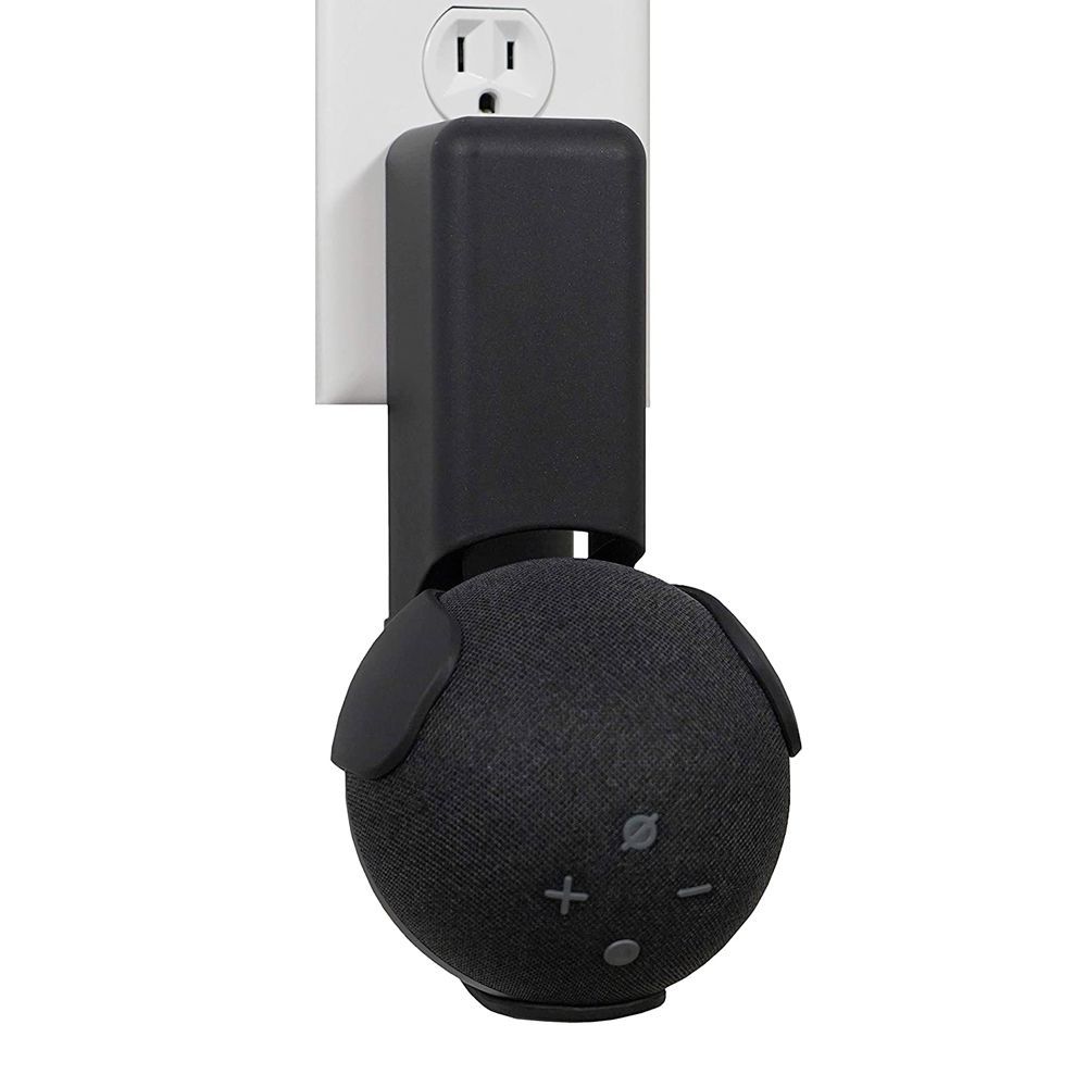 Echo Dot 4 Holder,Sturdy Clear Acrylic Table Stand Shelf for Echo Dot 4 3 Gen,Google WiFi,Smart Speaker 