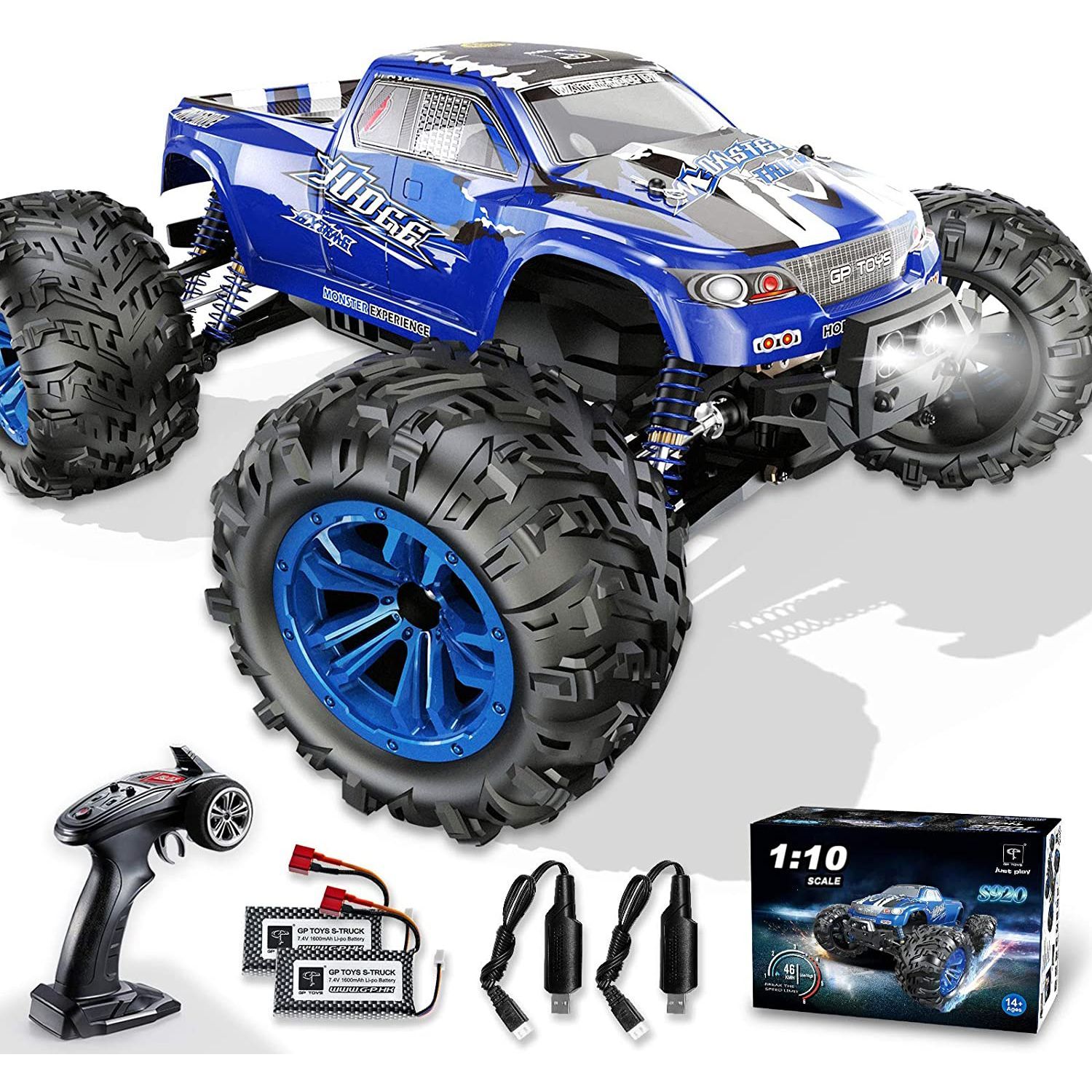 kmh High Speed for Adults Bo Details about   TEMI Remote Control Car1:10 Scale Large RC Cars 65 