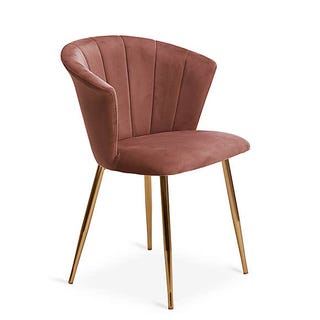 Kendall Chair Rose Velvet, Dunelm, £85