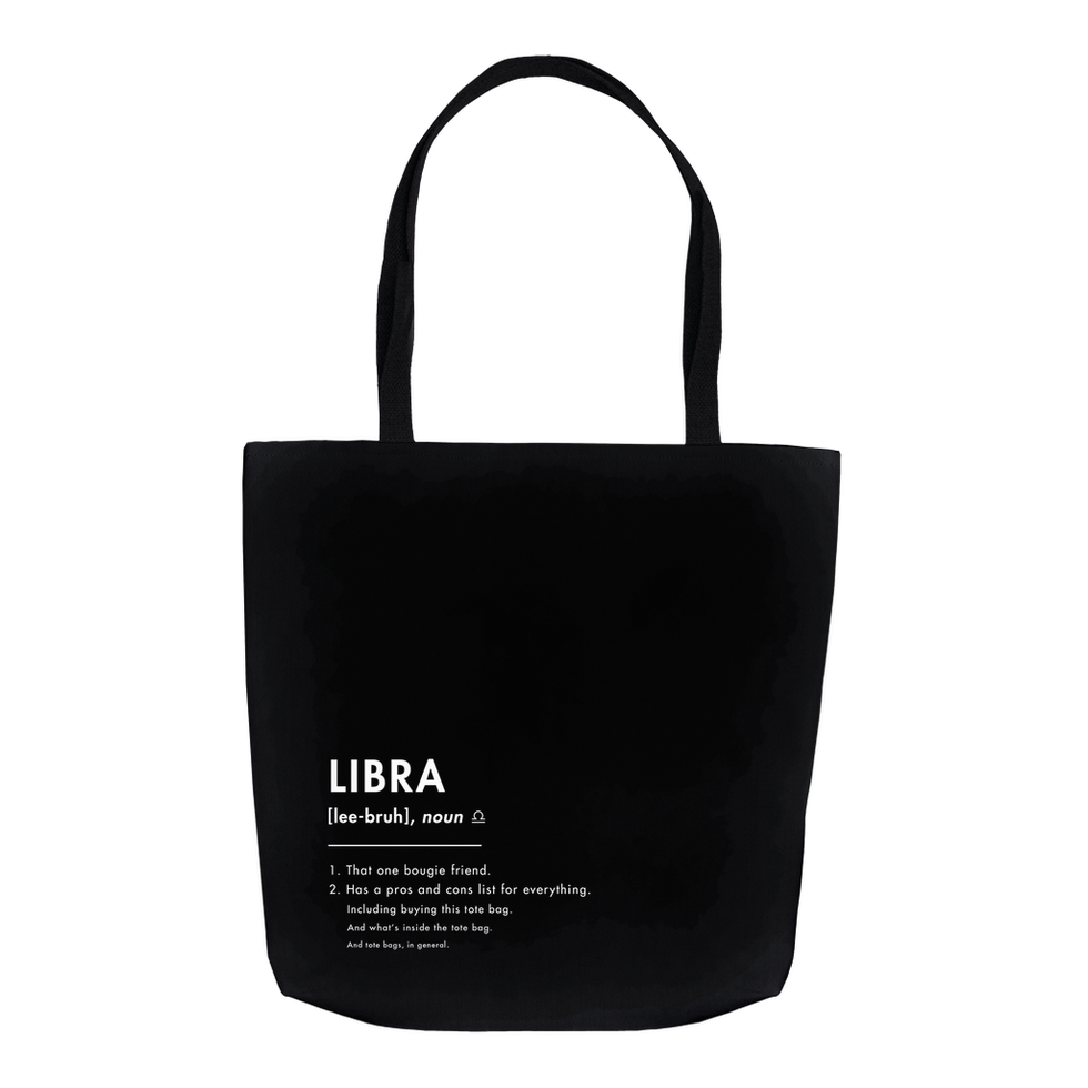 What Your Sign *Really* Means: The Libra Tote Bag