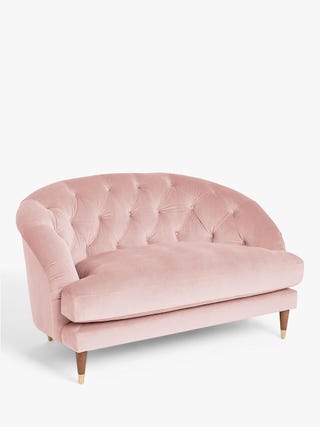 Radley Loveseat, Ballet Pink Velvet