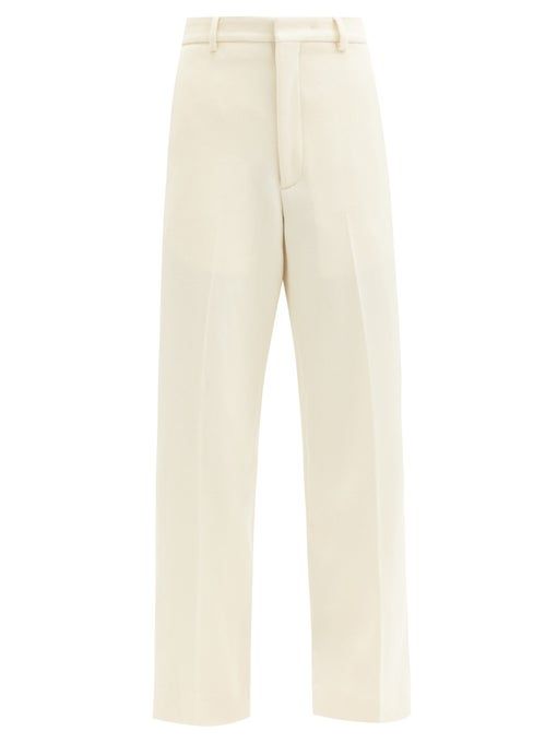 Flood-Crop Wool-Twill Tailored Trousers