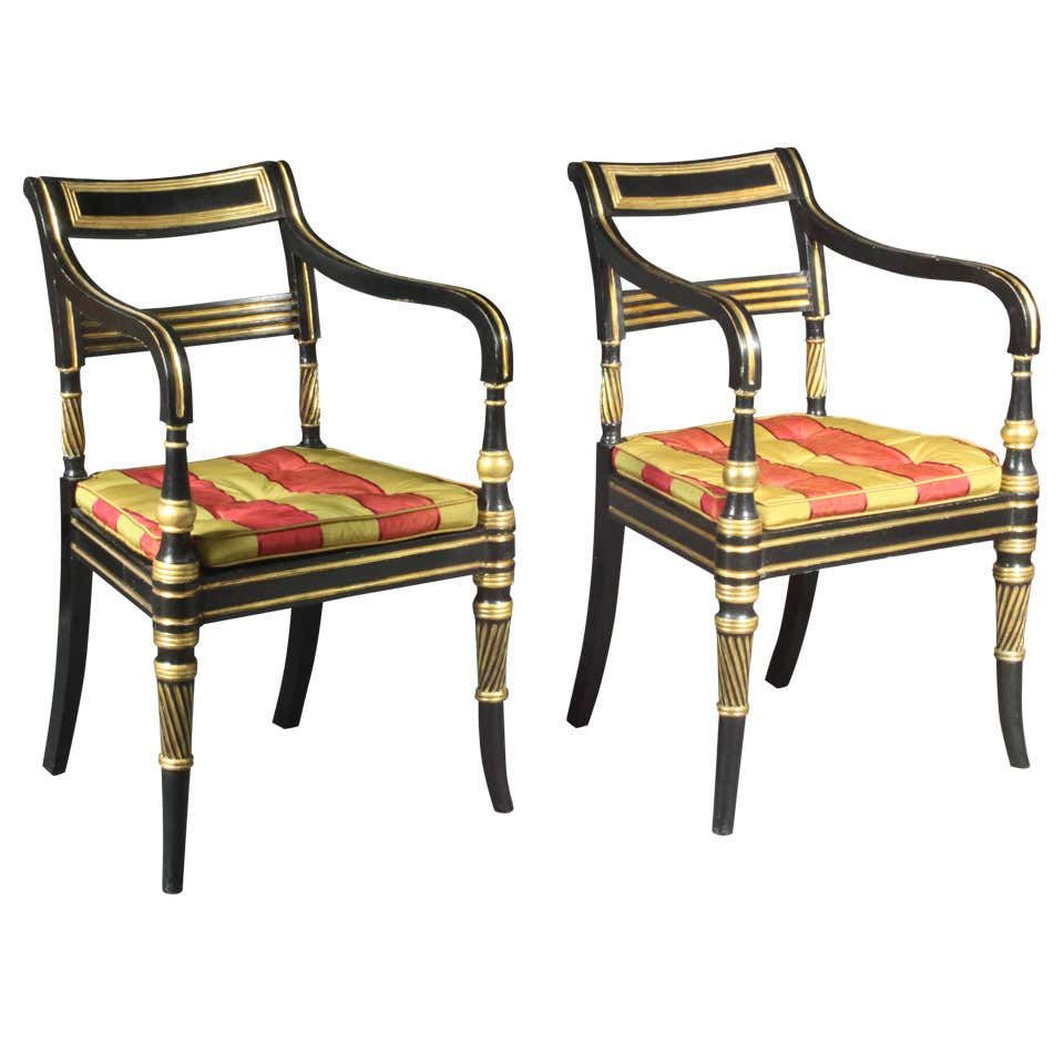 Antique Pair of Regency Chairs