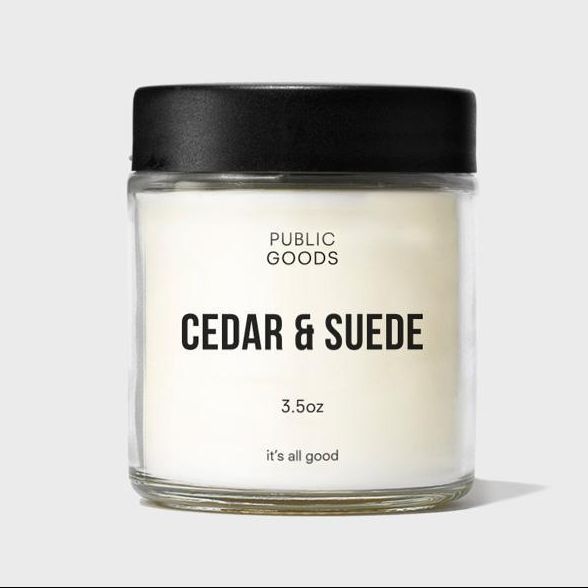 Public Goods Cedar & Suede Scented Candle
