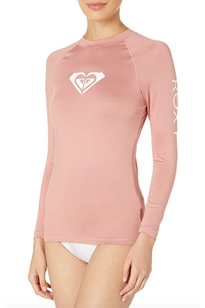 Yonique Womens Rash Guard Long Sleeve Swimsuit Crop Swim Tops with Shorts  Two Piece Bathing Suits, Pink, Large 