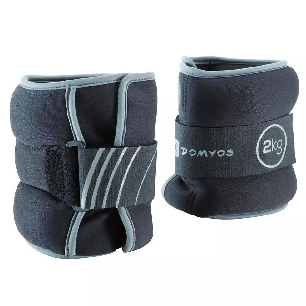 Buy Domyos by Decathlon Women Black & Grey Solid Ankle-Length