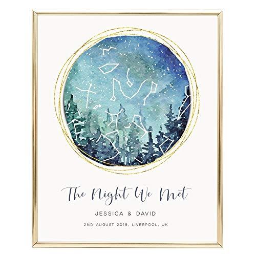 Paper Amor the Night We Met Star Map Poster