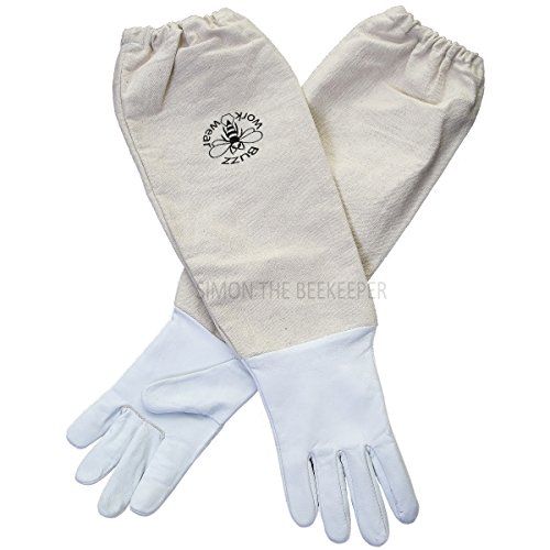 Beekeepers White leather gloves