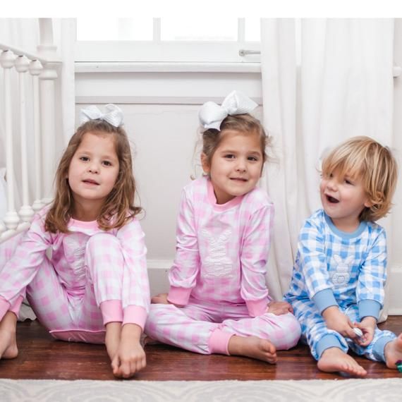 Girls Easter Pajamas Personalized Easter Pajamas Toddler Girl Easter Pjs Girls Easter Pjs Kleding Meisjeskleding Pyjamas & Badjassen Pyjama Sets Bunny With Name Toddler Girl Easter Pajamas 