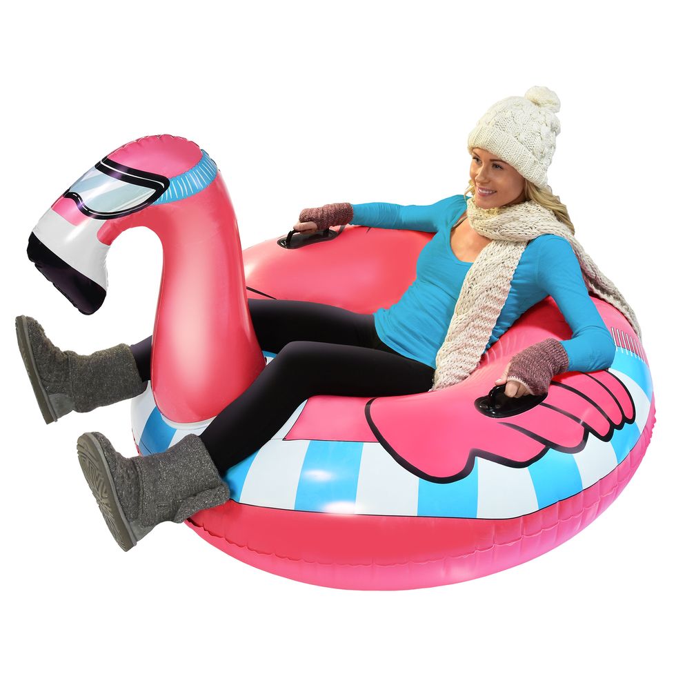 GoFloats Winter Snow Tube - Flying Flamingo