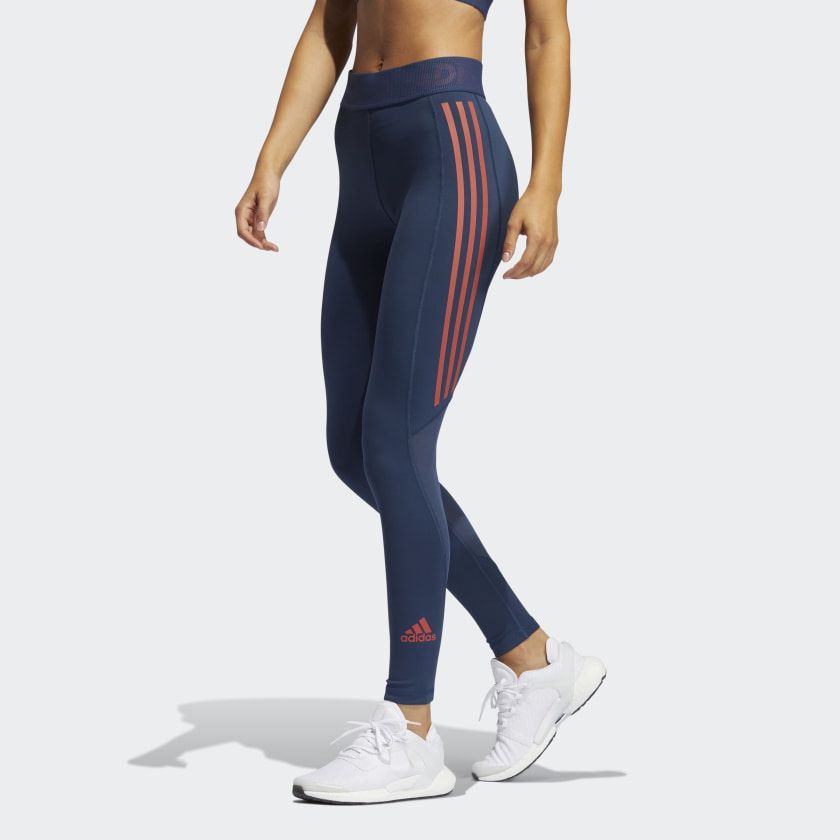 adidas Techfit 3-stripes Leggings in Blue