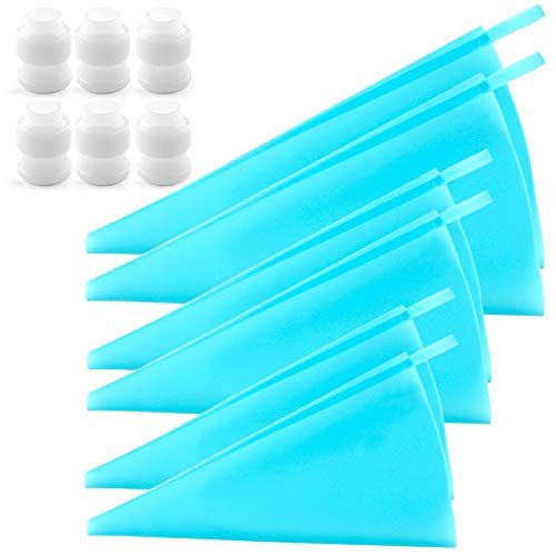 Weetiee D Silicone Pastry Reusable Cake-Decorating Bags (6-Pack)