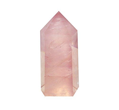 Healing Crystal Wands Point Faceted Prism Bars for Reiki Chakra Meditation Therapy Deco (Rose Quartz)