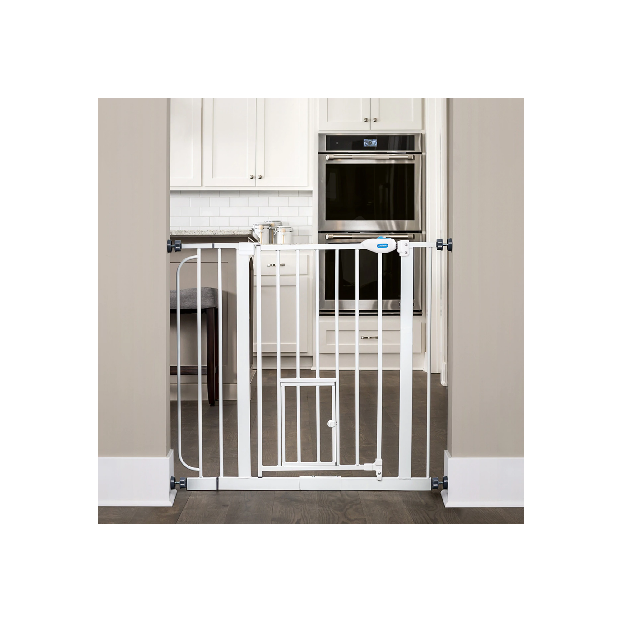 Walk Thru Baby Gates for Doorway and Stair Height 30 Ideal Barrier for Toddler and Small Dogs RONBEI Auto Close Pressure Mounted Wide Indoor Safety Gate for Opening 35-37.8 or 29.53-31.5
