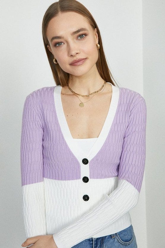 V Neck Knitted Cardigan