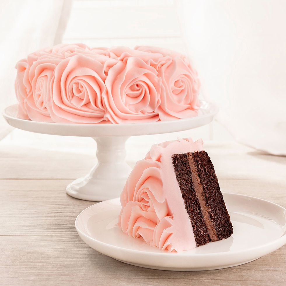 We Take the Cake Pink Rose Chocolate 2-Layer Cake