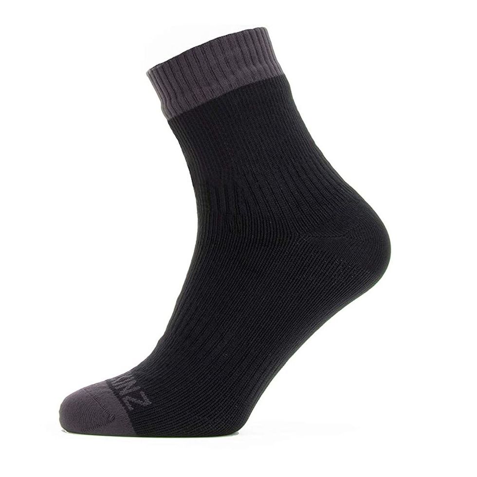 SealSkinz Unisex's Waterproof Warm Weather Ankle Length Sock, Black, Large