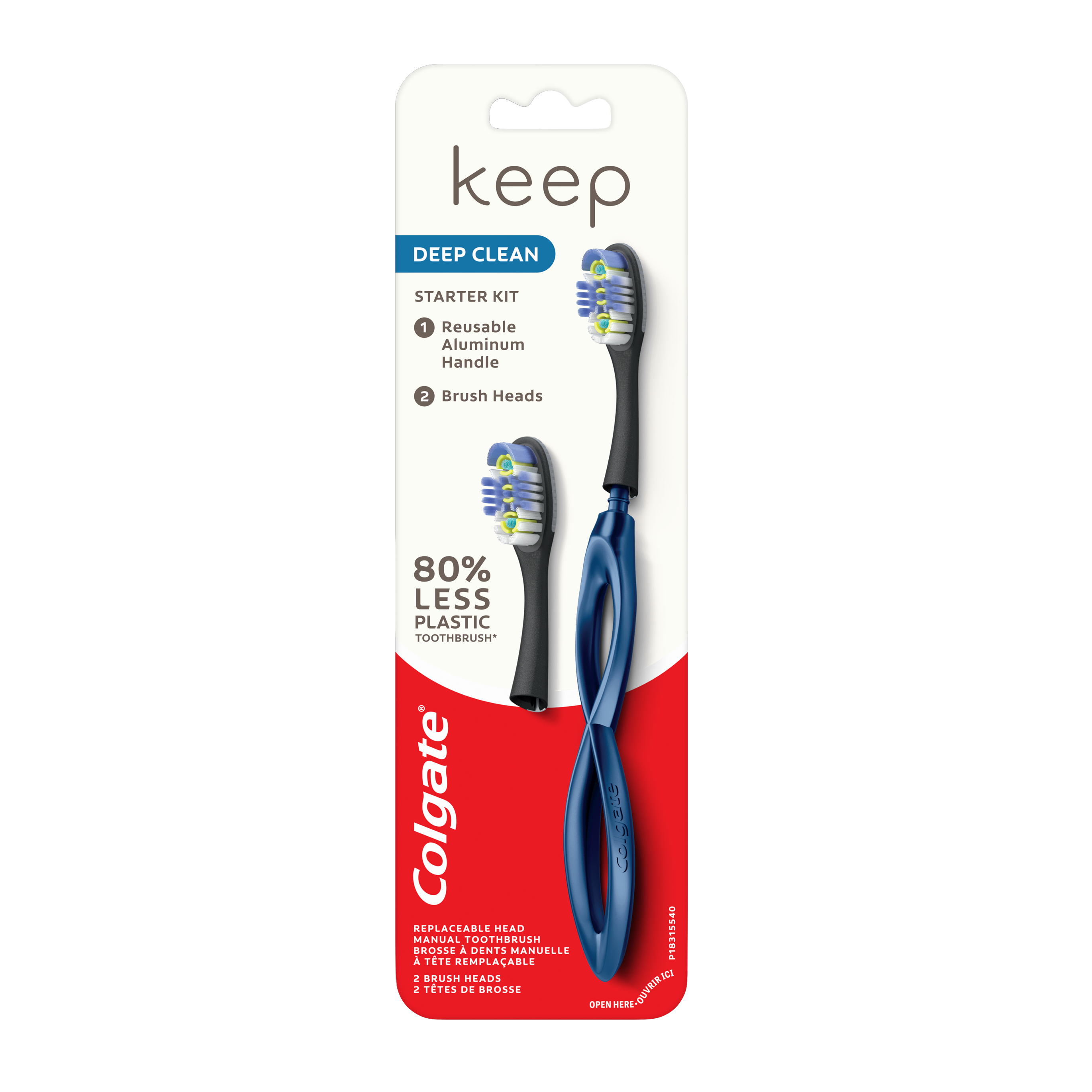 Colgate® Keep Replaceable Head Manual Toothbrush