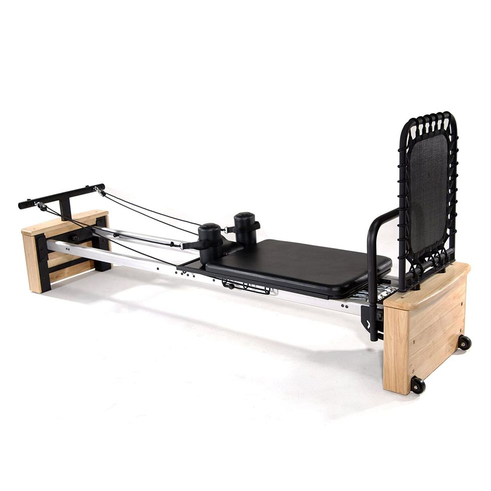 AeroPilates Home Studio Reformer 393 | All-in-One Pilates Home Workout  System | No Extra Equipment Needed | Includes 5 Workout DVDs