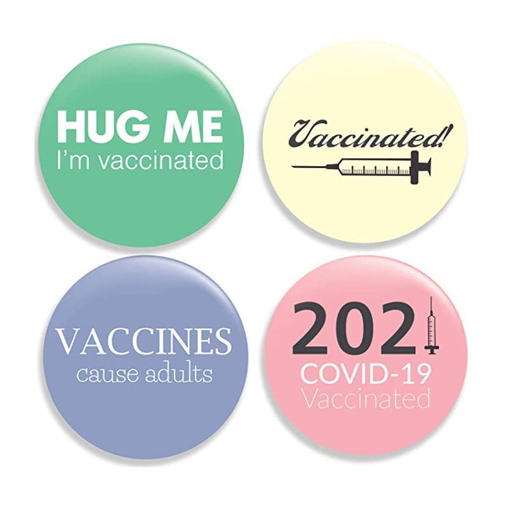 COVID-19 Vaccination Pinback Buttons