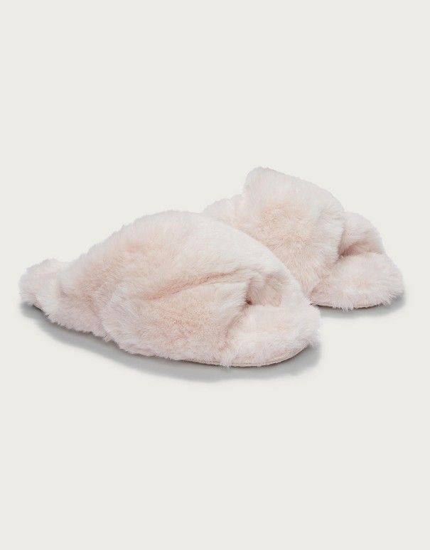 the white company fluffy slippers