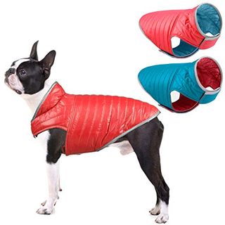 Waterproof puffer jacket for dogs 