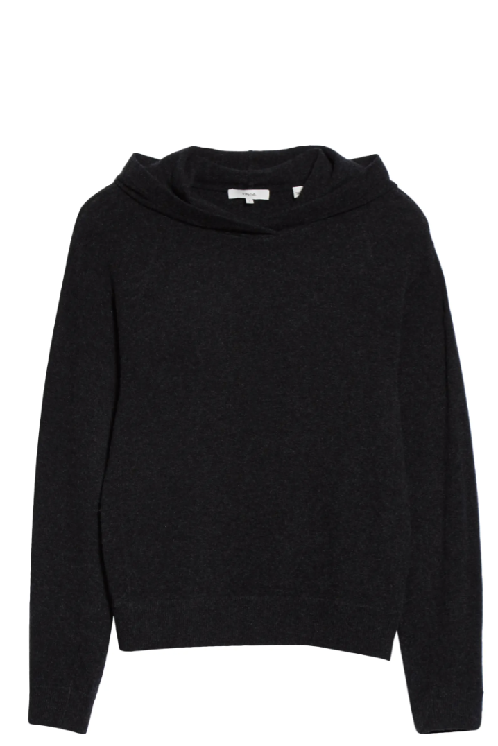 Overlap Wool & Cashmere Hooded Sweater