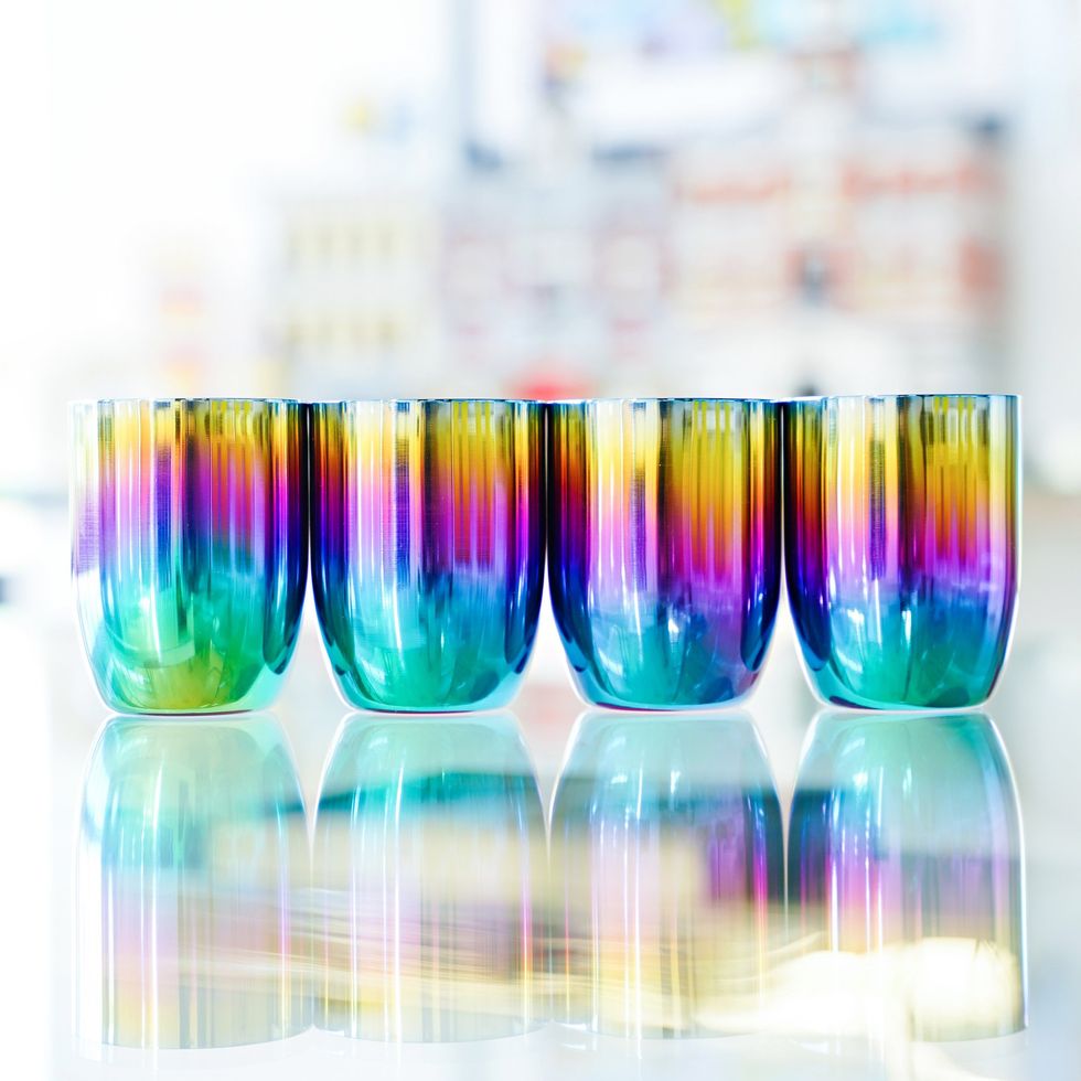 Rainbow Stainless Steel Stackable Cups